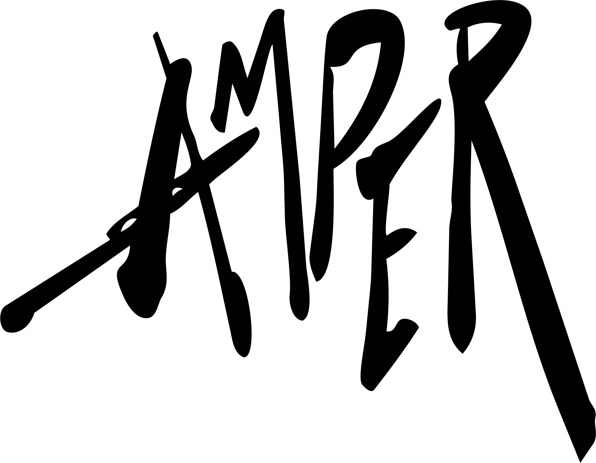 Black 'AMPER' logo on a white background