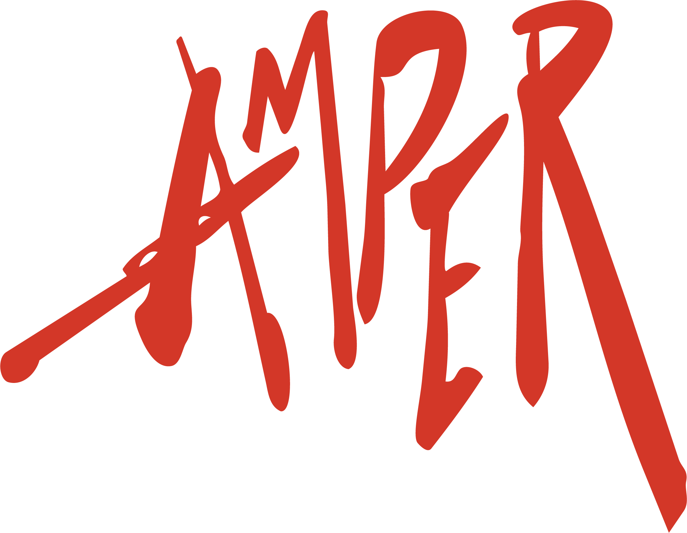 Red 'AMPER' logo on a white background